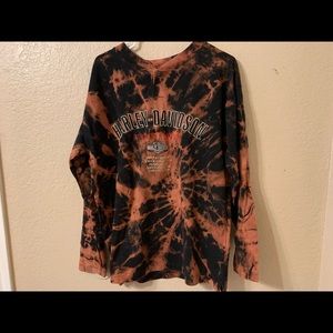 Rare Custom Bleach Dye HD Long Sleeve Top
